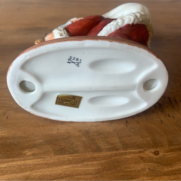 Vtg Homco Figurine A Hug From Santa With Little Boy & Teddy Bear, 5261 Christmas - Picture 9 of 9